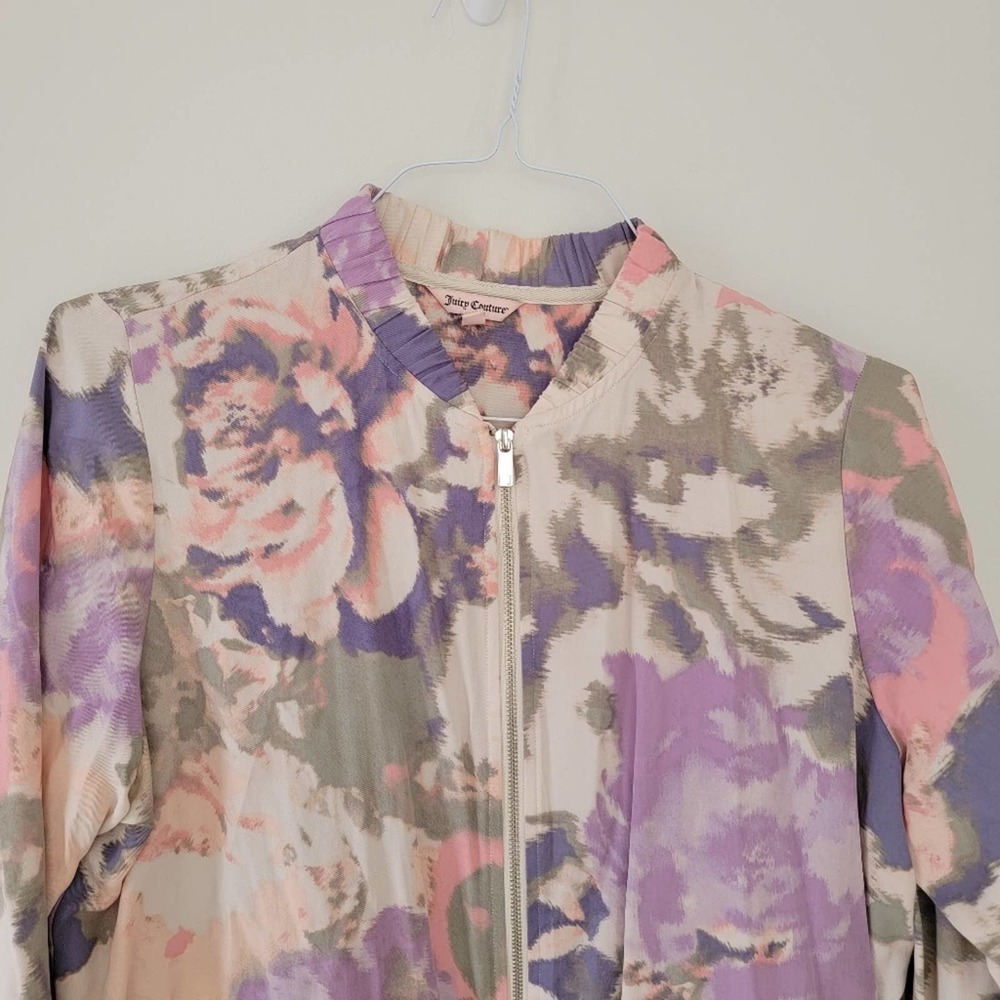 Juicy Couture Floral - Tye Dye Bomber Jacket | Size Large - Picture 3 of 10
